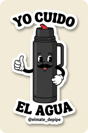 Dibujo del termo negro de un litro