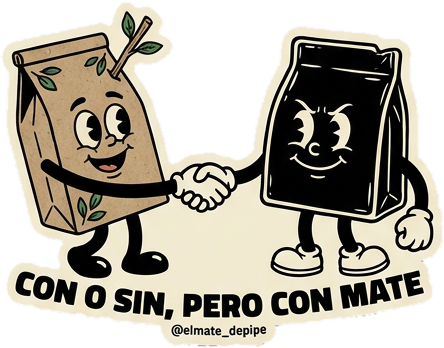 Sticker Con o sin, pero con mate